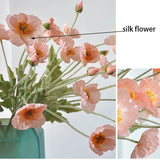 Popxstar 1pcs Artificial Flower Silk Corn Poppy 53cm Real Touch Fake Plant for Wedding Decoration Flowers Home Garen Christmas Decoration