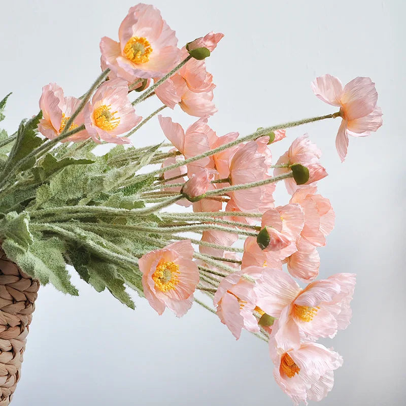 Popxstar 1pcs Artificial Flower Silk Corn Poppy 53cm Real Touch Fake Plant for Wedding Decoration Flowers Home Garen Christmas Decoration