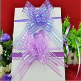 Popxstar 10pcs Wedding Bow Pull Flower Gift Packing Candy Box Accessories DIY Wedding Party Car Decor Pullbows Supplies Flower Ribbons