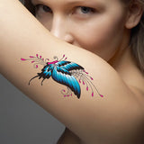 Popxstar 6PCS Women's 3D Temporary Tattoo Sticker Waterproof Body Art Decals Sticker Fake tatoo Art Taty Butterfly Tattoo Sticker