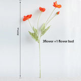 Popxstar 1pcs Artificial Flower Silk Corn Poppy 53cm Real Touch Fake Plant for Wedding Decoration Flowers Home Garen Christmas Decoration