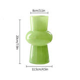 Popxstar Glass Flower Vase Creative Vase Decorative Hydroponic Flower Container Nordic Style Flower Vases Desktop Flower Bottle Decor
