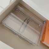 Popxstar Nordic Acrylic Transparent Foldable Storage Shelf Room Book Jewelry Bathroom Shelf Kitchen Cup Table Organizer Shelf