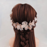 Popxstar Bridal Headwear Wedding Hair Accessories Flower Headband Wedding Hair Jewelry Prom Hair Vine Gold/Silver Color Flower Tiara