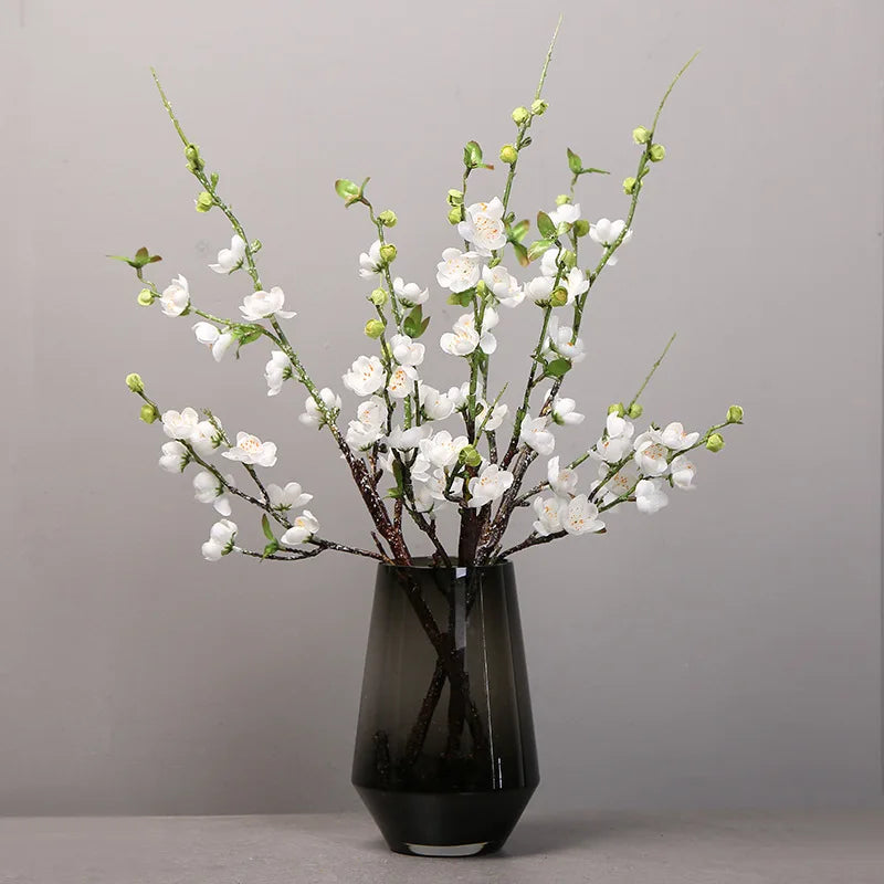 Popxstar Artificial Cherry Blossom Flower Branches Silk Peach Spring for Wedding Decoration Plum Blossom Wedding Arrangement Accessories