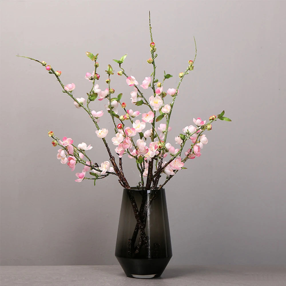Popxstar Artificial Cherry Blossom Flower Branches Silk Peach Spring for Wedding Decoration Plum Blossom Wedding Arrangement Accessories