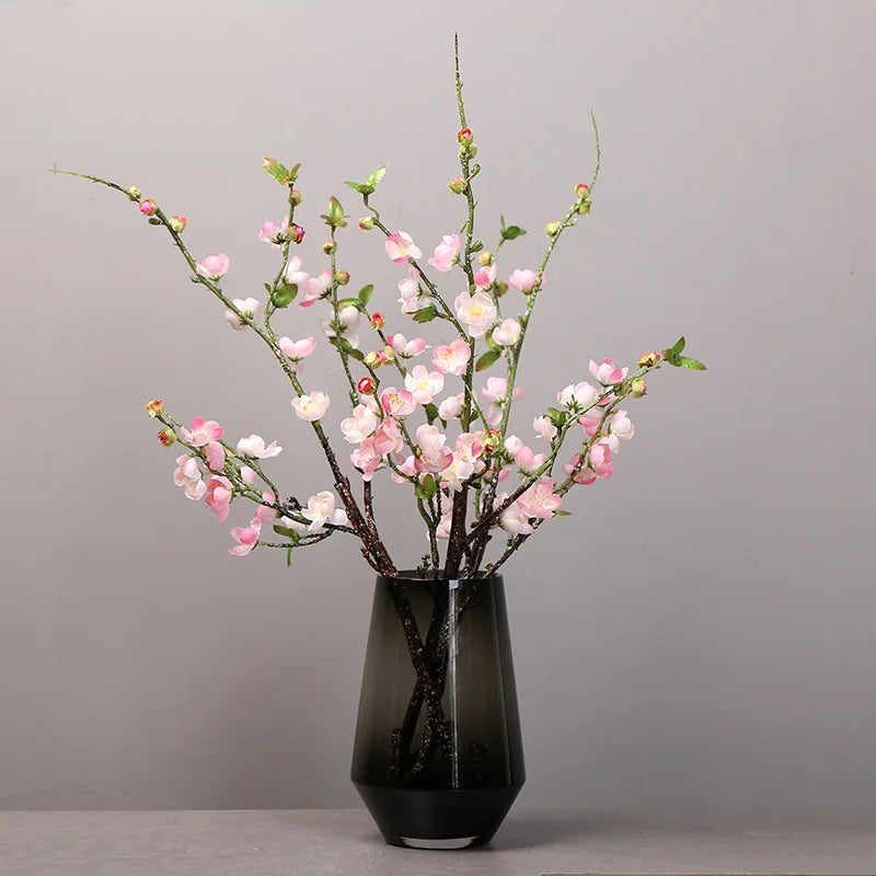 Popxstar Artificial Cherry Blossom Flower Branches Silk Peach Spring for Wedding Decoration Plum Blossom Wedding Arrangement Accessories