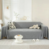 Popxstar Solid Color Waterproof Sofa Towel Chenille Four Seasons Universal Sofa Cover All-inclusive Universal Simple Sofa Blanket