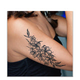 Popxstar Flower temporary tattoo sticker, waterproof magic tattoo, lasts to 15 days fake tattoo, semi permanent tattoo