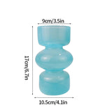 Popxstar Glass Flower Vase Creative Vase Decorative Hydroponic Flower Container Nordic Style Flower Vases Desktop Flower Bottle Decor