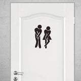 Popxstar Toilet Sticker Funny Bathroom Sticker Removable WC Door Sticker Washroom Wall Sticker Creative Art Decal DIY Home Decoration