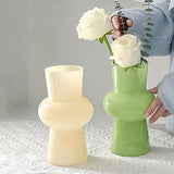 Popxstar Glass Flower Vase Creative Vase Decorative Hydroponic Flower Container Nordic Style Flower Vases Desktop Flower Bottle Decor