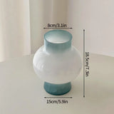 Popxstar Glass Flower Vase Creative Vase Decorative Hydroponic Flower Container Nordic Style Flower Vases Desktop Flower Bottle Decor