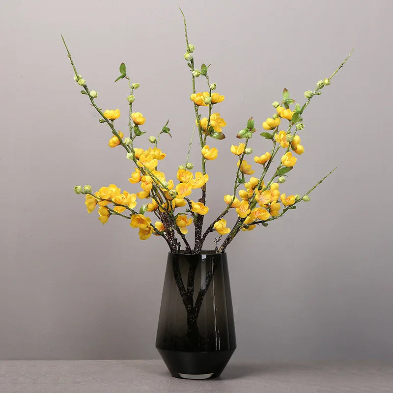 Popxstar Artificial Cherry Blossom Flower Branches Silk Peach Spring for Wedding Decoration Plum Blossom Wedding Arrangement Accessories