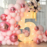 Popxstar 91.5cm LED Marquee Light Up Number Lights White Marquee Number Lights Sign for Wedding Decor Birthday Anniversary Party Supplies