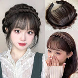 Popxstar Wig Bangs Headband Synthetic Bangs Hair Extension Fake Fringe Natural Hair Clip on Hairpieces for Women Invisible Natural Clip