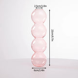 Popxstar Glass Flower Vase Creative Vase Decorative Hydroponic Flower Container Nordic Style Flower Vases Desktop Flower Bottle Decor