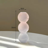 Popxstar Glass Flower Vase Creative Vase Decorative Hydroponic Flower Container Nordic Style Flower Vases Desktop Flower Bottle Decor