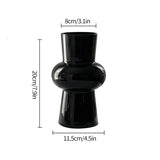 Popxstar Glass Flower Vase Creative Vase Decorative Hydroponic Flower Container Nordic Style Flower Vases Desktop Flower Bottle Decor