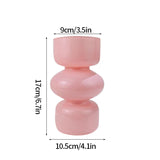 Popxstar Glass Flower Vase Creative Vase Decorative Hydroponic Flower Container Nordic Style Flower Vases Desktop Flower Bottle Decor