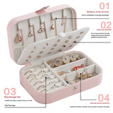 Popxstar Double-Layer Jewelry Storage Box Portable Travel Jewelry Holder Organizer Storage Display Ring Necklace Stand For Jewelry
