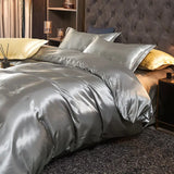Popxstar Luxury Rayon Satin Bedding Set Duvet Cover Set Single Double King Size Bedding Kit 2pcs/3pcs/4pcs Bed Cover Bed Linen Set
