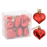 Popxstar 12Pcs/1Set Red Love Heart Pendants Ornament Valentine Day Decoration Anniversary Wedding Party Romantic Gifts Decor Supplies