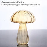 Popxstar Transparent Jelly Color Mushroom Glass Vase Aromatherapy Bottle Home Small Vase Hydroponic Flower Pot Simple Table Decoration