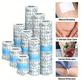 Popxstar 1pc, Transparent Dressing Adhesive Wrap Tattoo Aftercare Bandage Waterproof Transparent Film Clear Stretch Tape for TattooSupply