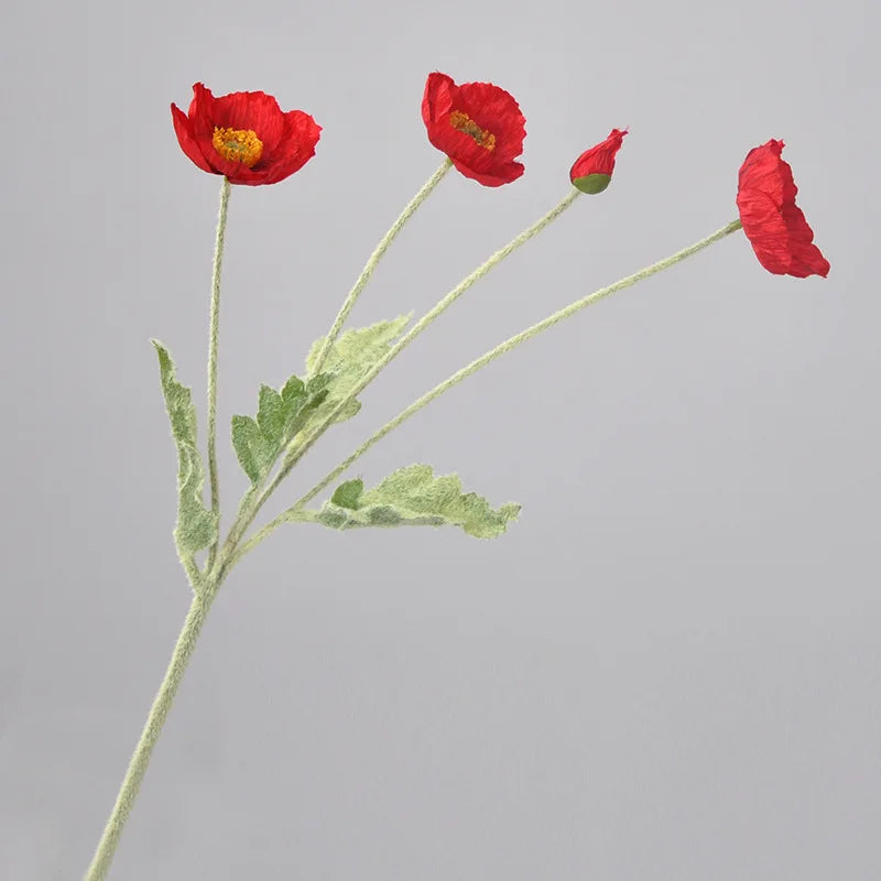 Popxstar 1pcs Artificial Flower Silk Corn Poppy 53cm Real Touch Fake Plant for Wedding Decoration Flowers Home Garen Christmas Decoration