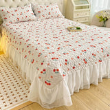 Popxstar 1pc Quilted Bedspread Fresh Style Bed Cover плед для кровати Lace Bed Linen Skin-friendly Mattress Protectors (No Pillowcase)