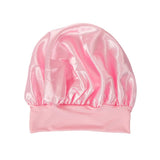 Popxstar Women Sleeping Caps Bathroom Satin Solid Color Stretch Bonnets Hair Hat for Daily Use and Beauty
