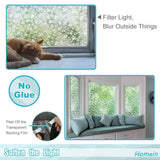 Popxstar 3D Privacy Window Film Decorative Film Static Cling Glass Film No Glue Anti-UV Window Sticker Non Adhesive for Home Kitchen