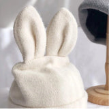 Popxstar Fashion Women Winter Kniited Wool hat winter warm Hat Cute Bunny Ears Personalized beanies hats lady Mink caps Accessories