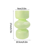 Popxstar Glass Flower Vase Creative Vase Decorative Hydroponic Flower Container Nordic Style Flower Vases Desktop Flower Bottle Decor