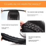 Popxstar Wig Bangs Headband Synthetic Bangs Hair Extension Fake Fringe Natural Hair Clip on Hairpieces for Women Invisible Natural Clip