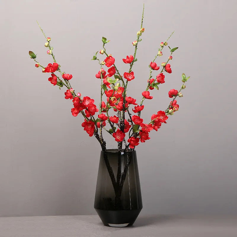 Popxstar Artificial Cherry Blossom Flower Branches Silk Peach Spring for Wedding Decoration Plum Blossom Wedding Arrangement Accessories