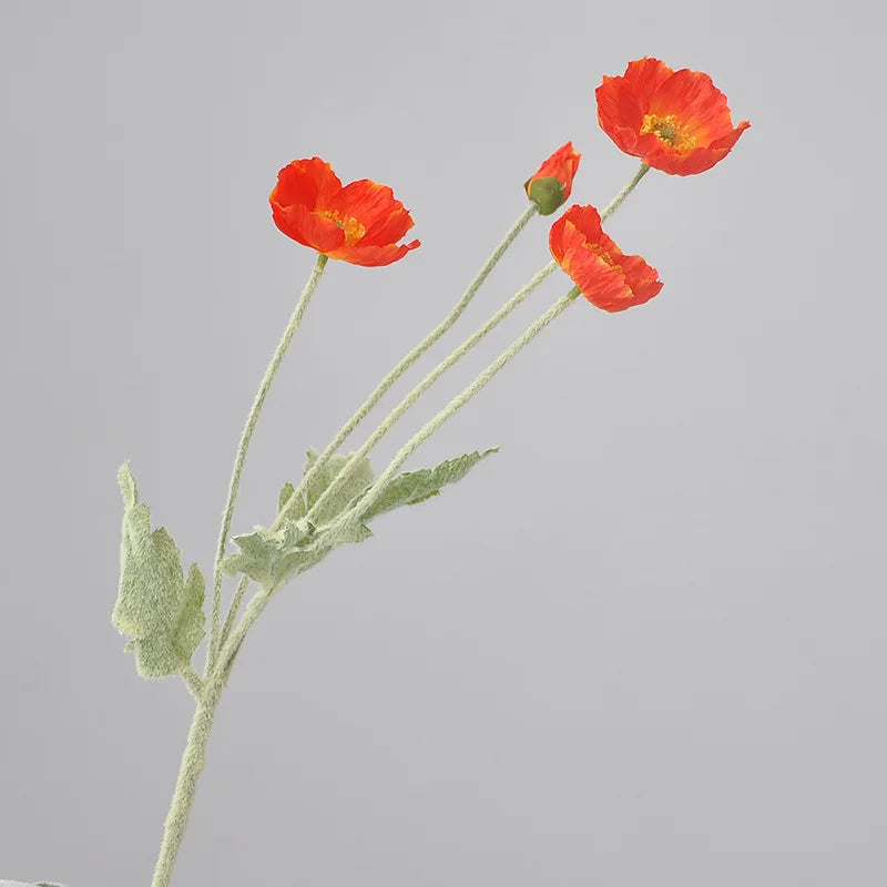 Popxstar 1pcs Artificial Flower Silk Corn Poppy 53cm Real Touch Fake Plant for Wedding Decoration Flowers Home Garen Christmas Decoration