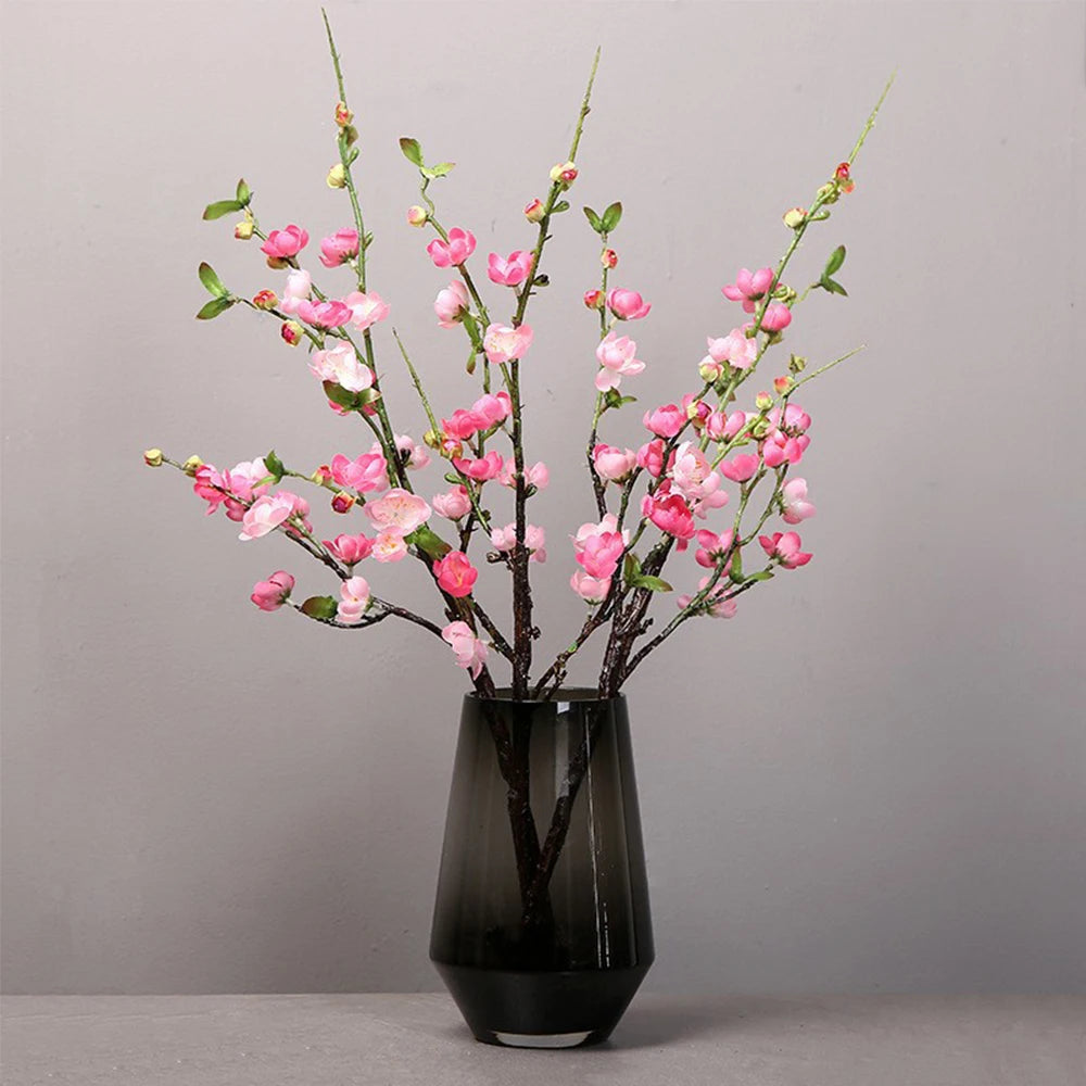Popxstar Artificial Cherry Blossom Flower Branches Silk Peach Spring for Wedding Decoration Plum Blossom Wedding Arrangement Accessories