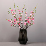 Popxstar Artificial Cherry Blossom Flower Branches Silk Peach Spring for Wedding Decoration Plum Blossom Wedding Arrangement Accessories