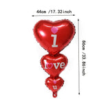 Popxstar 1pcs heart string LOVE aluminum film balloon Valentine's Day wedding decoration