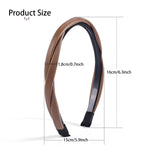 Popxstar New Pu Leather Braided Headband Coffee Beige Black Twisted Hairband Women Girls Simple Hair Band Women Hair Accessories