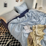Popxstar Bedding Set Home Bedroom Decor Washed Cotton Bed Sheets Set Double Duvet Cover Set Duvet Cover Flat Sheet Quilt Cover Pillowcase
