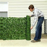 Popxstar Garden Plant Fence Artificial Faux Green Leaf Privacy Screen Panels Rattan Outdoor Hedge Garden Home Decora 0.5X1M