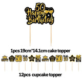 30 40 50 60 Years Old Cake Topper Happy Birthday Party Decoration Adult Anniversary 30th 40th 50th 60th Birthday Cake Decoration