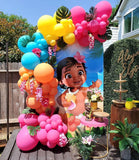 Popxstar 139 PCS Blue Yellow Orange Red Latex Balloon Palm Leaf Tropical Pool Party Baby Shower Birthday Celebration Party Decorations