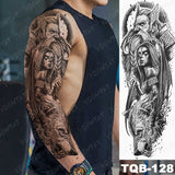 Popxstar Large Arm Sleeve Tattoo Japanese Dragon Prajna Waterproof Temporary Tatto Sticker Mechanical Body Art Full Fake Tatoo Women Men