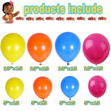Popxstar 139 PCS Blue Yellow Orange Red Latex Balloon Palm Leaf Tropical Pool Party Baby Shower Birthday Celebration Party Decorations