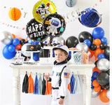 Popxstar 89pcs Outer Space Party Rocket Astronaut Foil Balloons Galaxy Theme Party Boy Birthday Party Decoration Air Globals Kids Favor