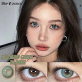 Popxstar 1 Pair Korean Lenses Colored Contact Lenses with Degree Myopia Lenses Gray Lenses Graduated Contact Lenses Natural